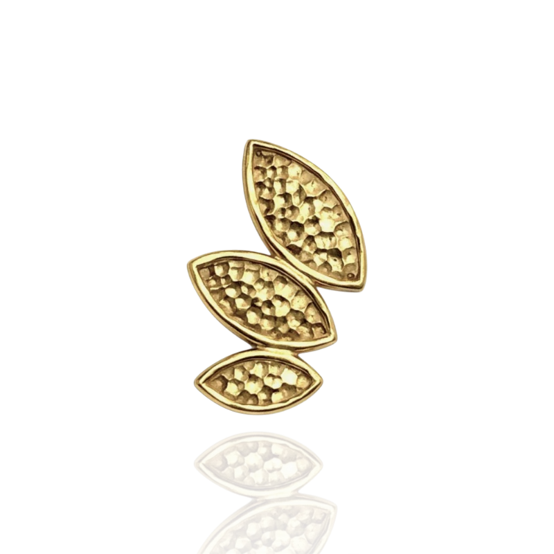 BVLA Brightly Hammered Gelbgold Threaded