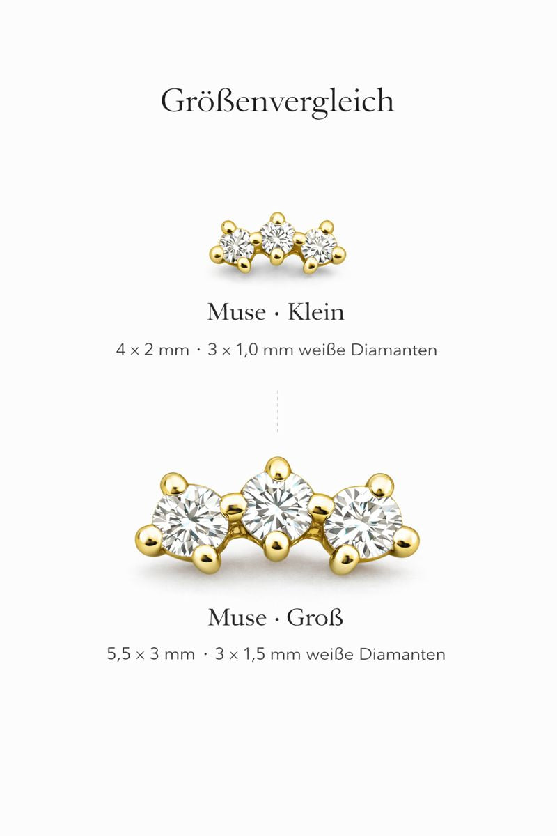 BVLA Muse Diamond Large Gelbgold Threadless