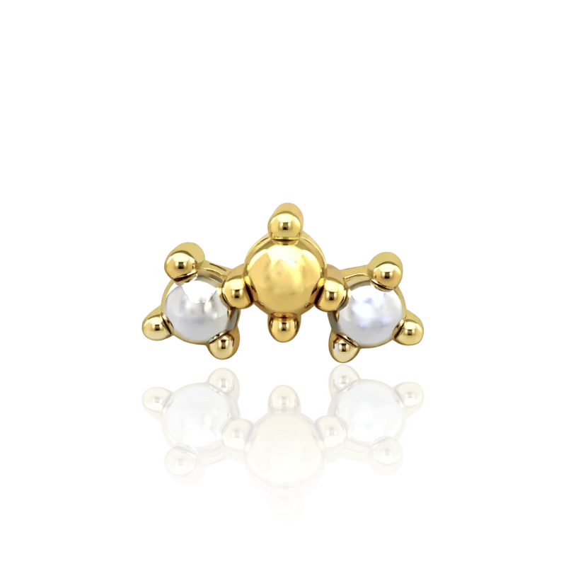 BVLA Muse Mixed Metal Gelbgold Whitegold Threadless