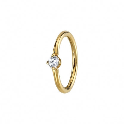 BVLA 2 mm Diamond Prong 1.0mm Seamless Ring Gelbgold