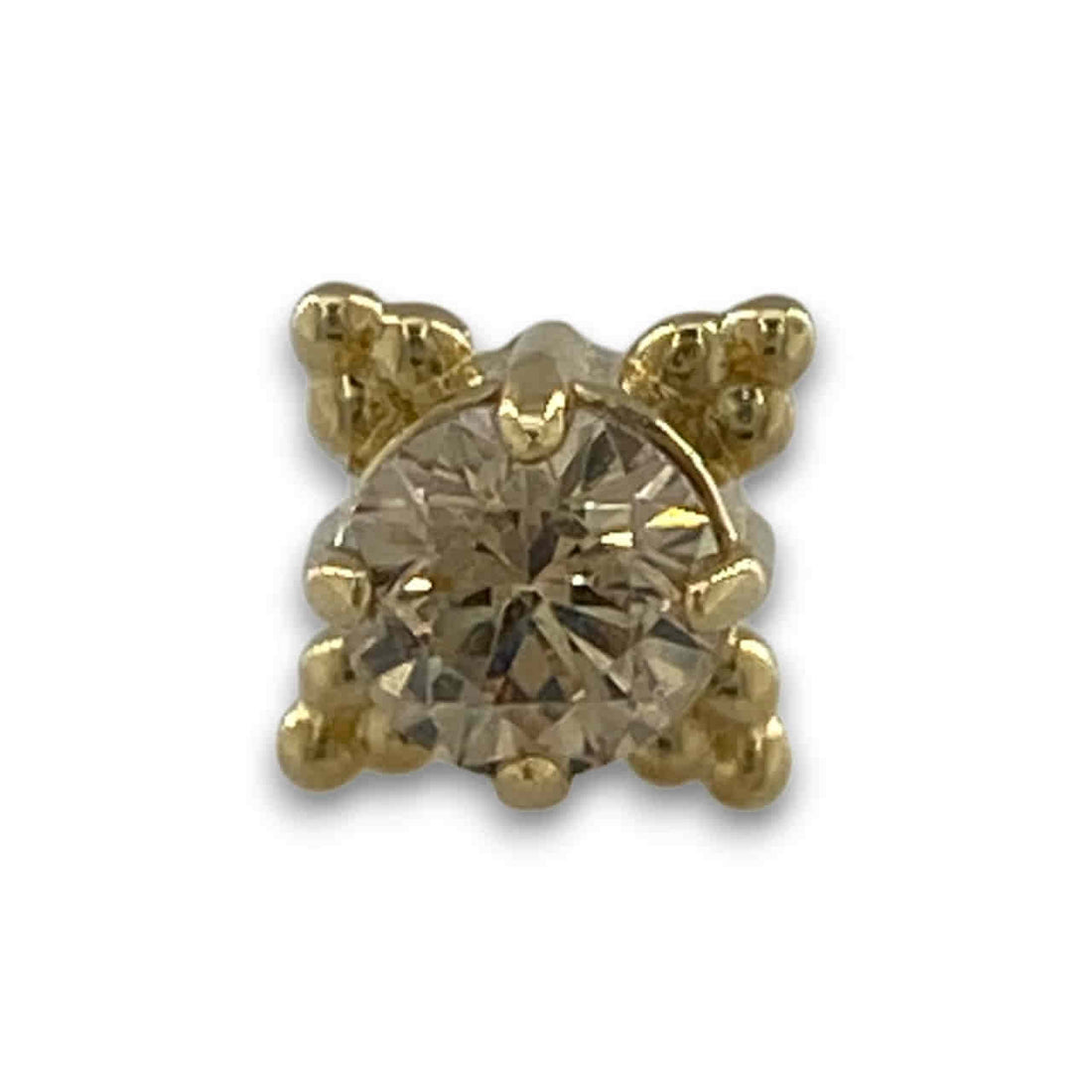 Anatometal Zia Champagner CZ Gelbgold Threadless