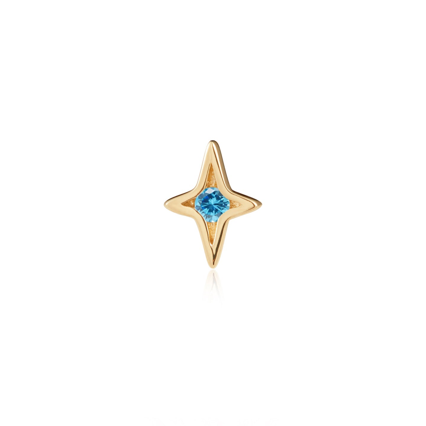 Ember Divinity London Blue CZ Gelbgold Threadless