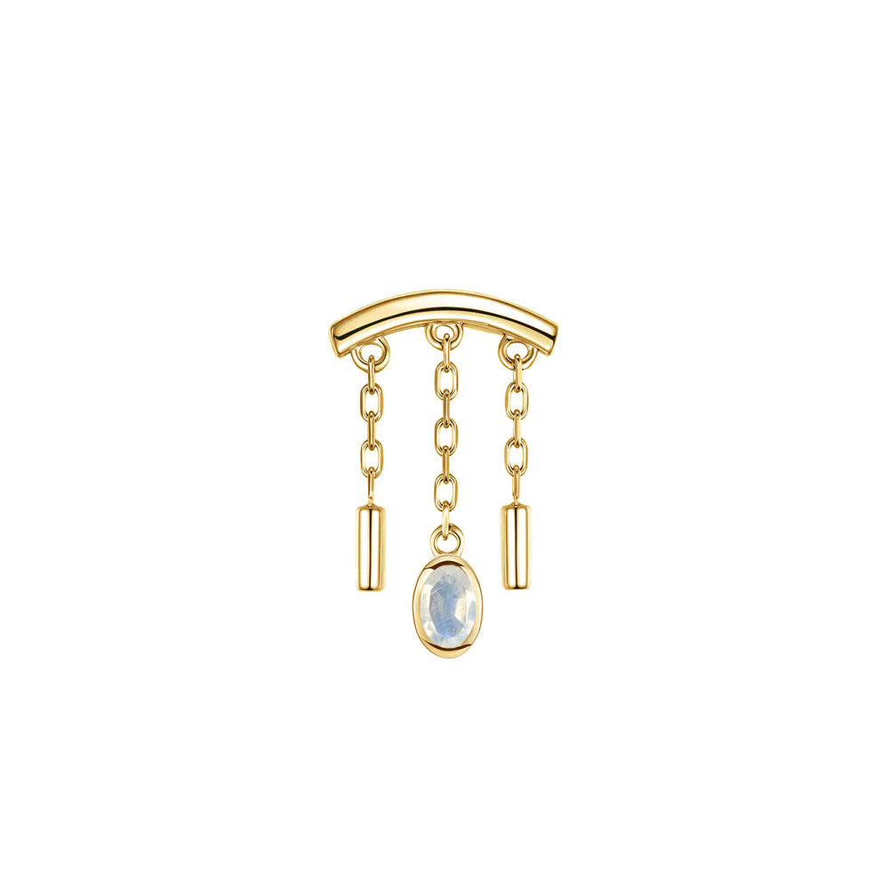 Modern Mood Bar End Dwiggi Moonstone Gelbgold Threadless