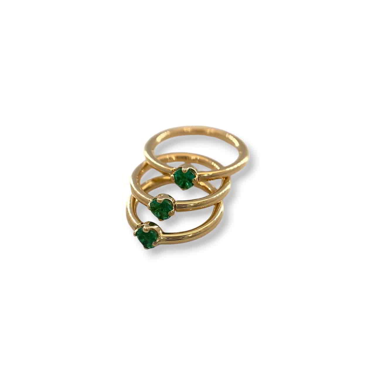 BVLA 2mm Emerald Prong Seamless Ring 1,0mm Gelbgold