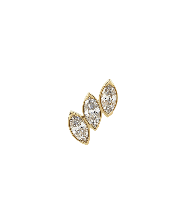 Anatometal 14kt Marquise Fanfare 3 CZ Threadless
