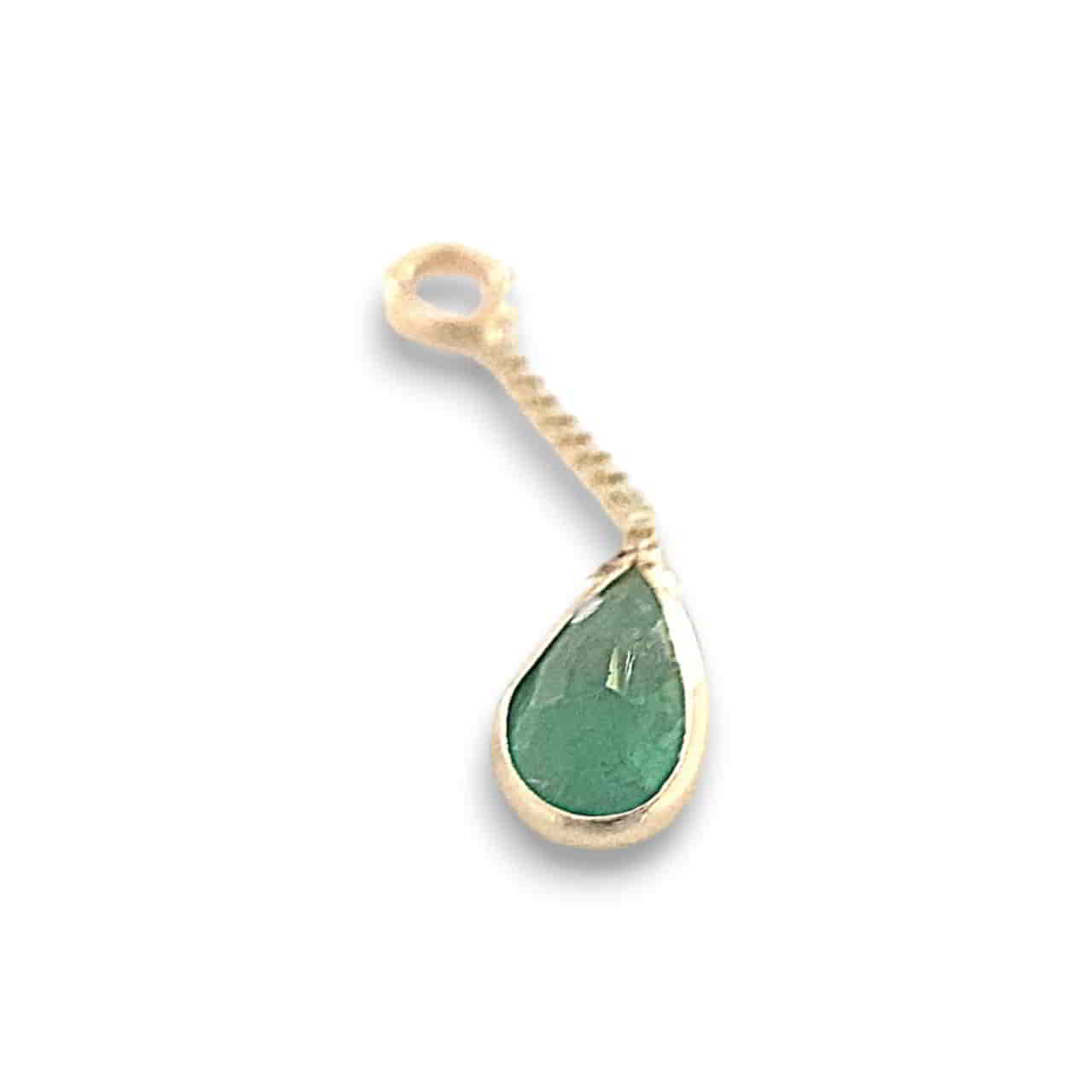 Drop Dangle Emerald Gelbgold Charm