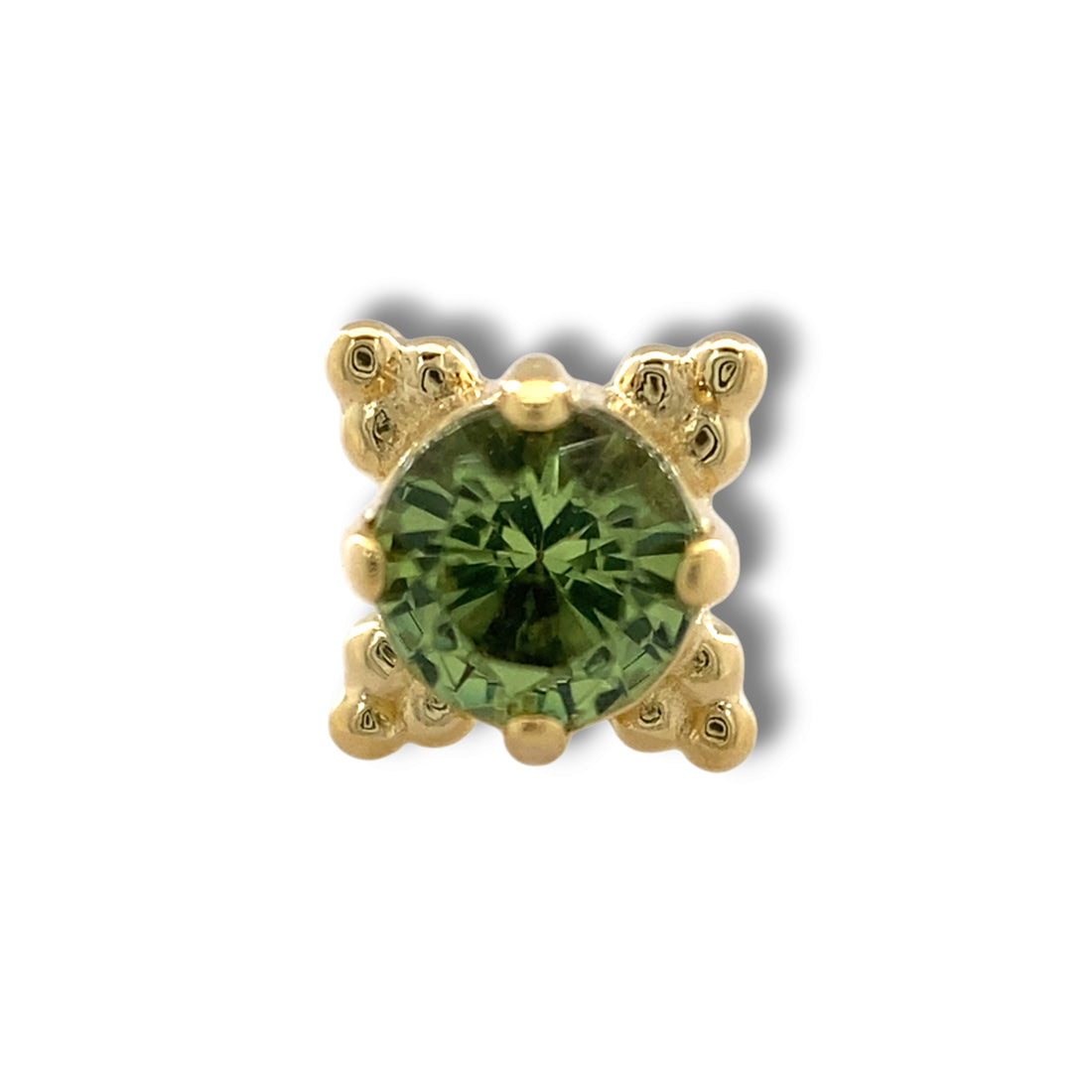 Anatometal Zia Peridot Faceted Gelbgold Threadless