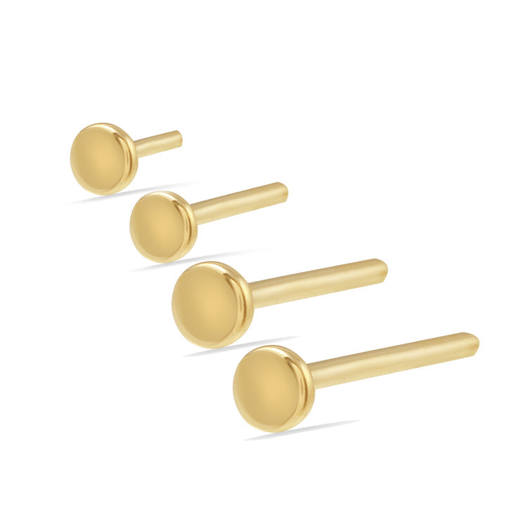 NorVoch Threadless Labret 1,0 mm Gelbgold