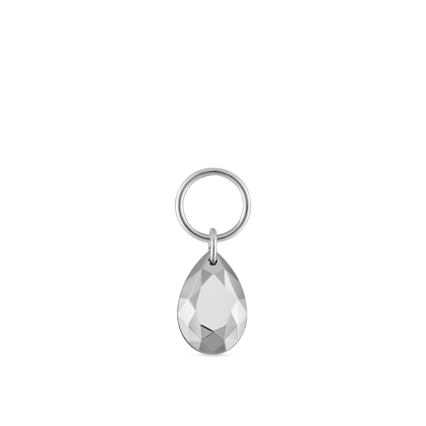 Maria Tash Faceted Weißgold Pear 5,5 mm Charm