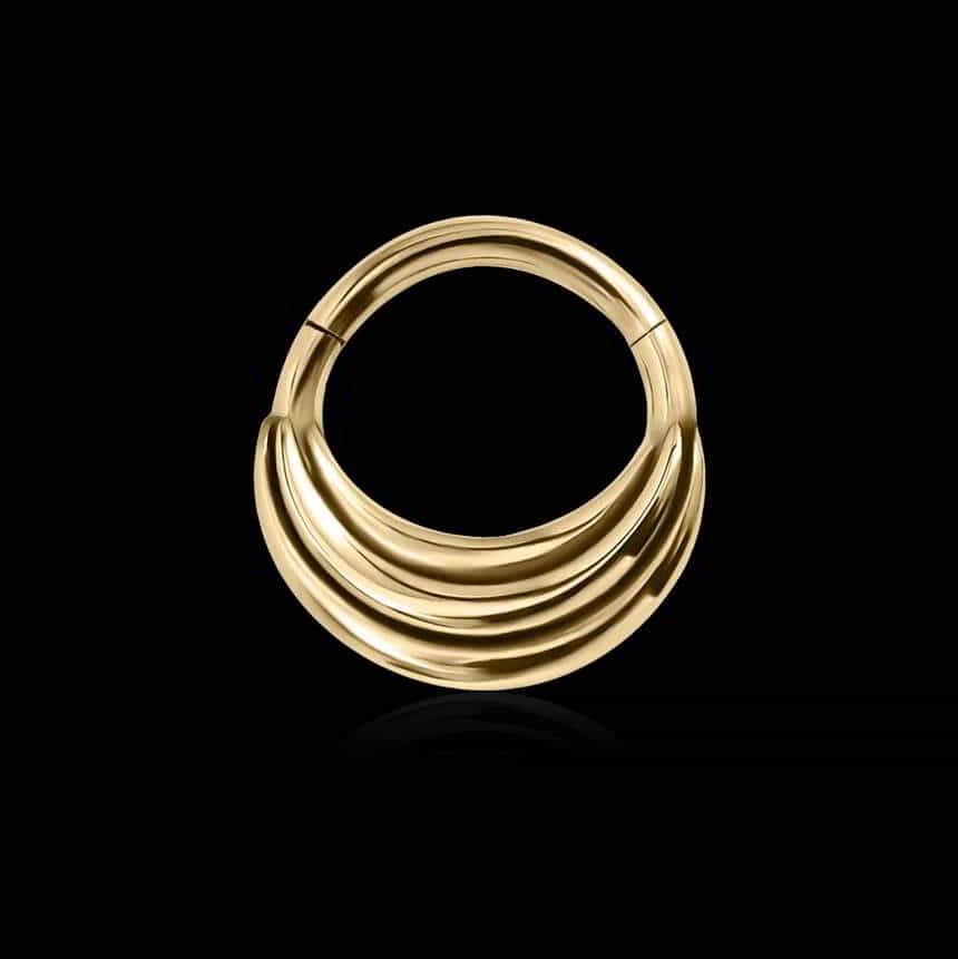 JULES FLAT 1.2x8mm 18k Clicker Gelbgold