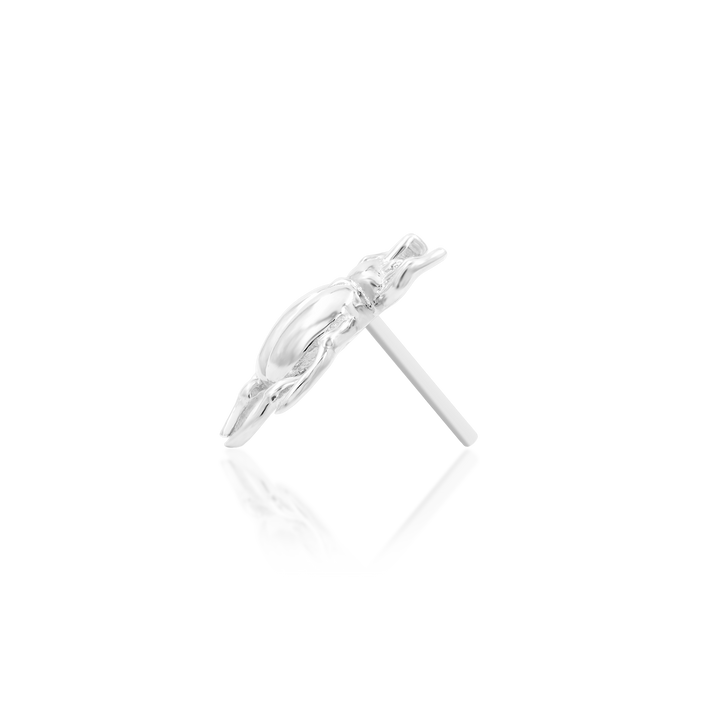 Junipurr Rhino Beetle Weißgold Threadless