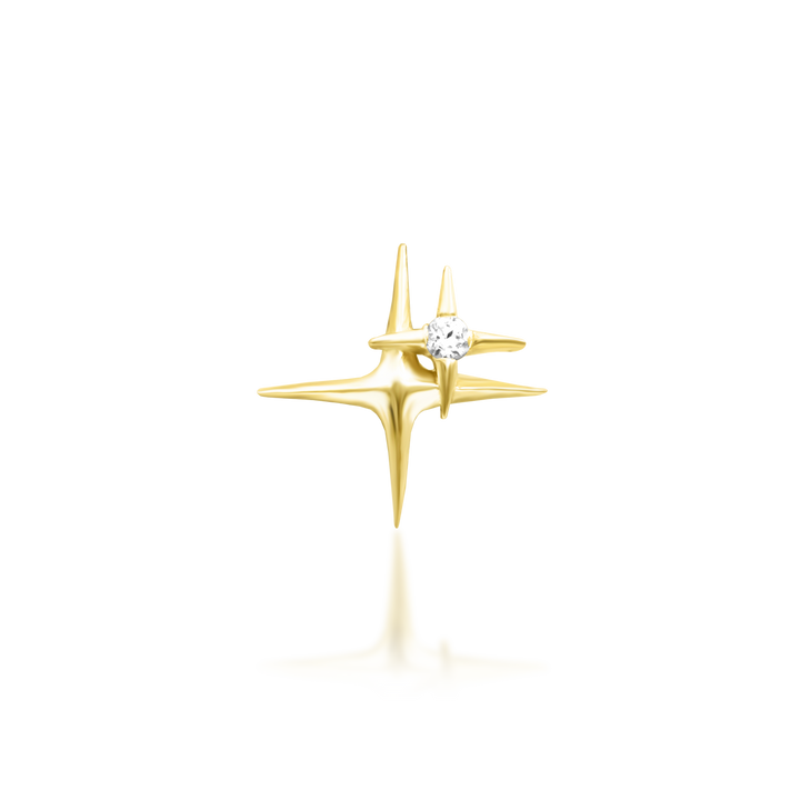 Junipurr Jewelry 11:11 CZ Gelbgold Threadless