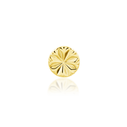 Junipurr Engraved Disk Gelbgold Threadless