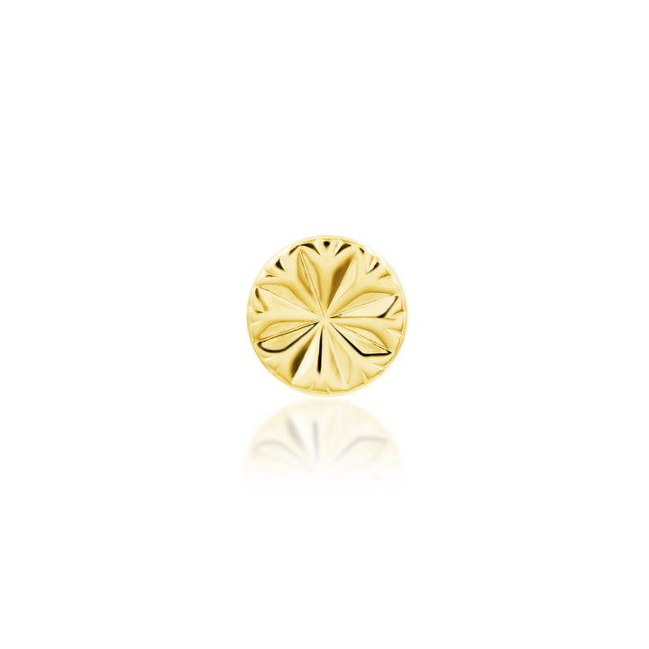 Junipurr Engraved Disk Gelbgold Threadless