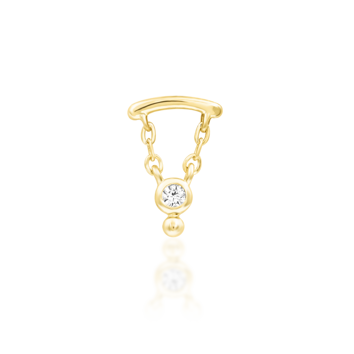 Junipurr Helena CZ Gelbgold Threadless