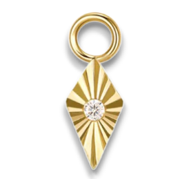 ModernMood Kite Ray Diamond Charm Gelbgold