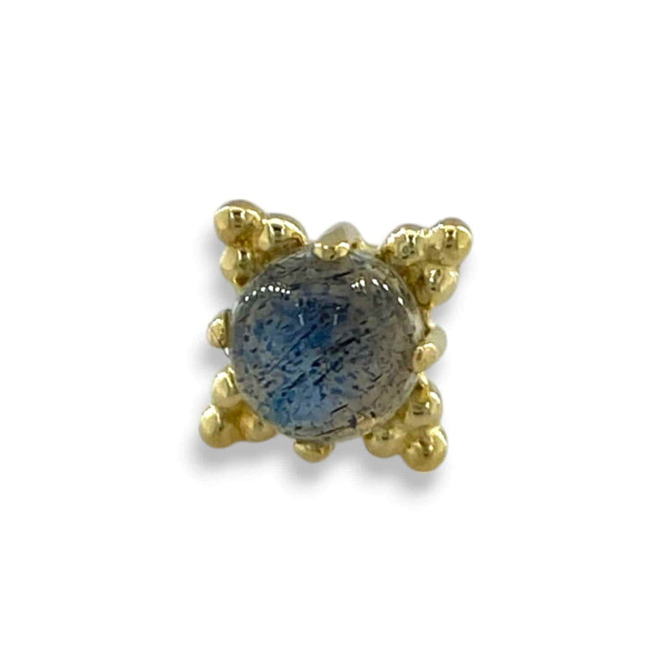 Anatometal 14kt Zia Labradorite Cab Gelbgold Threadless