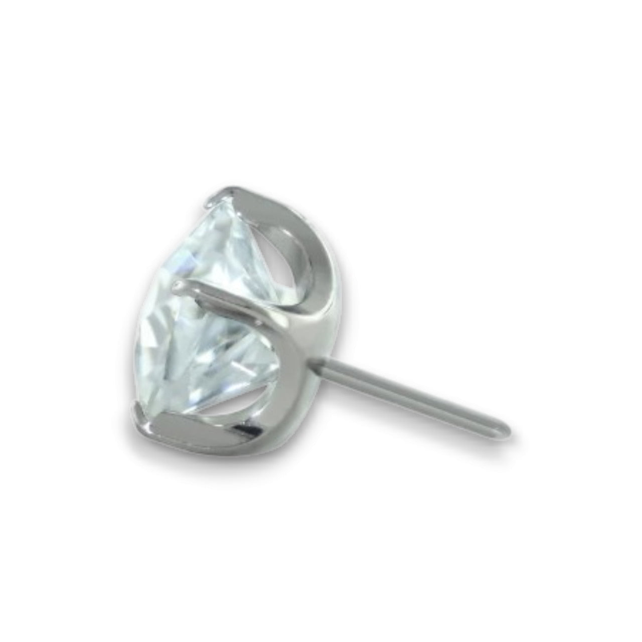 NeoMetal Titan Pentagon Prong Gem CZ Threadless