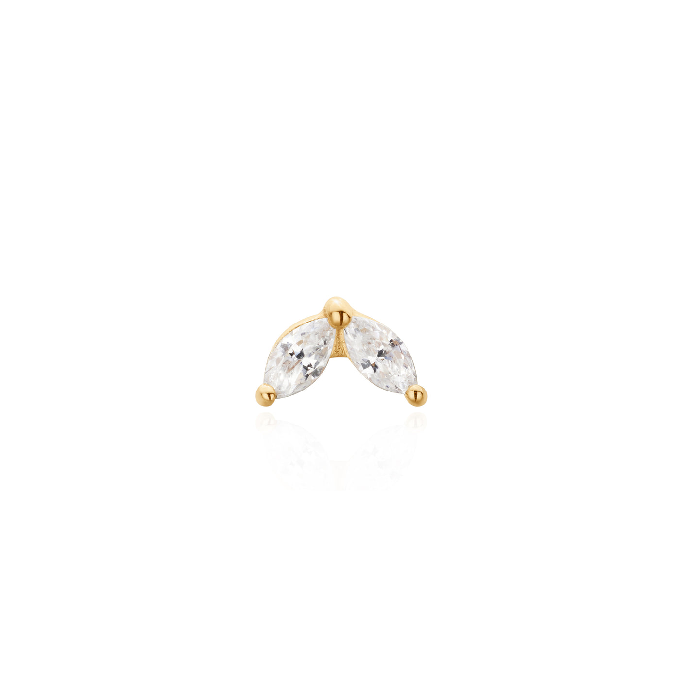 Ember Ellie CZ Gelbgold Threadless