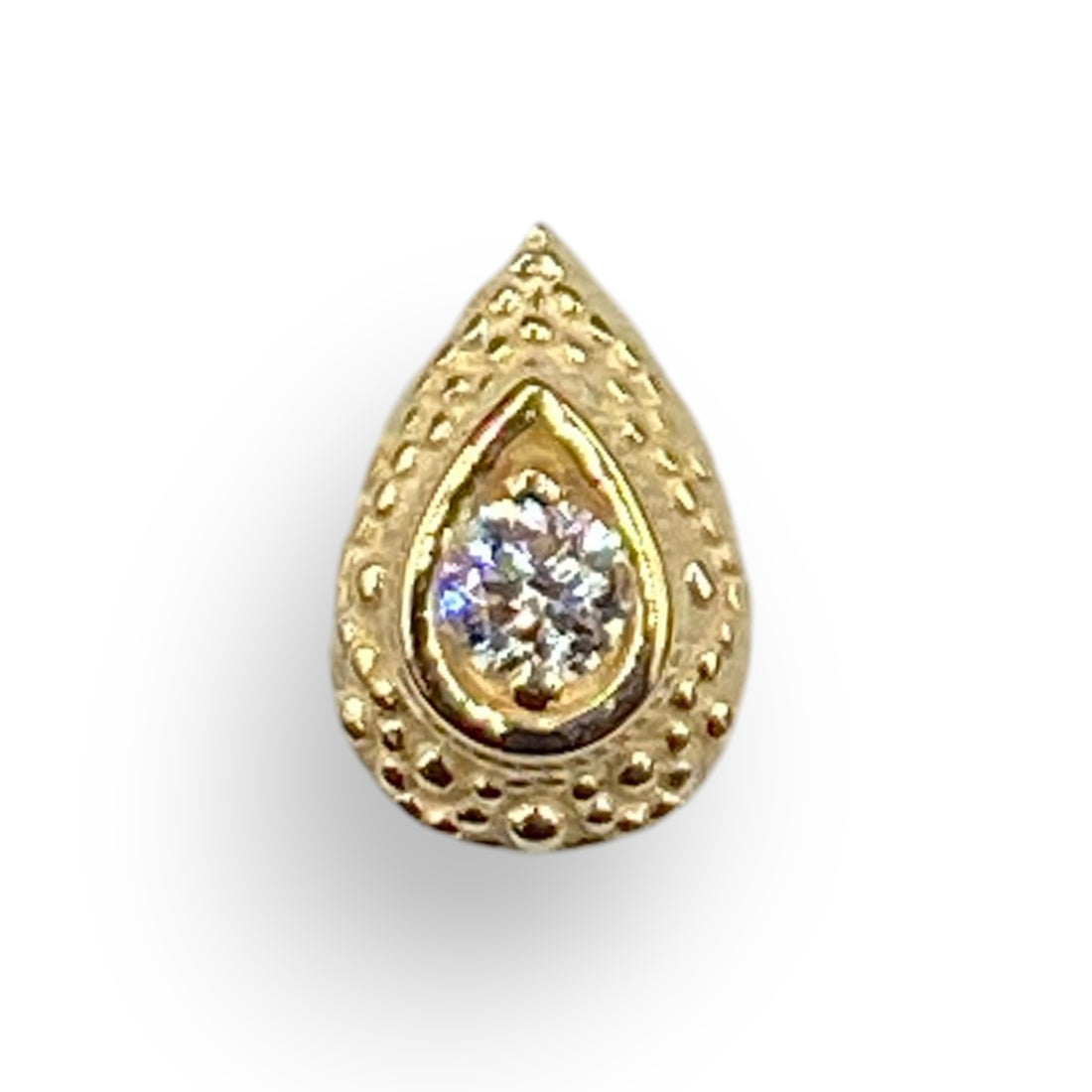 BVLA Nanda Pear Diamond Gelbgold Threadless