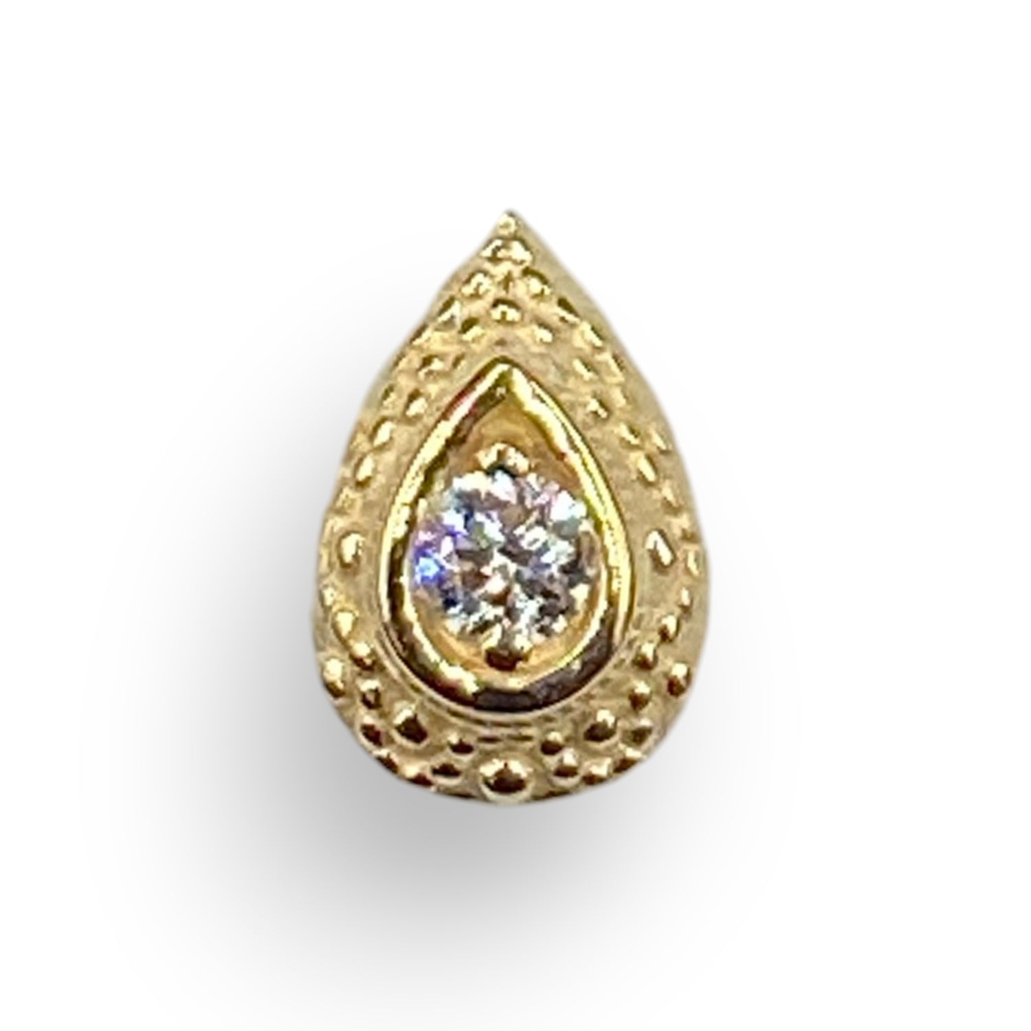 BVLA Nanda Pear Diamond Gelbgold Threadless