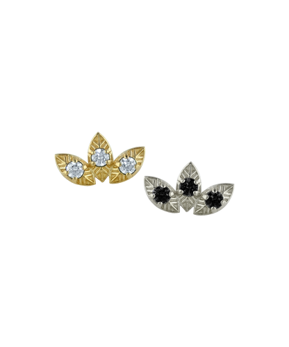 Anatometal Noble Mini Marquise 3 Fan Gelbgold Crystal Threadless