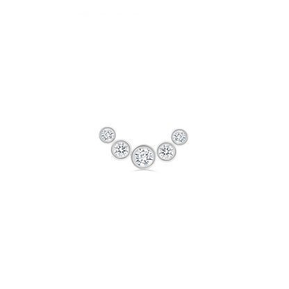 NorVoch 5 Gem Bezel Cluster 14k Weißgold / White CZ Threadless