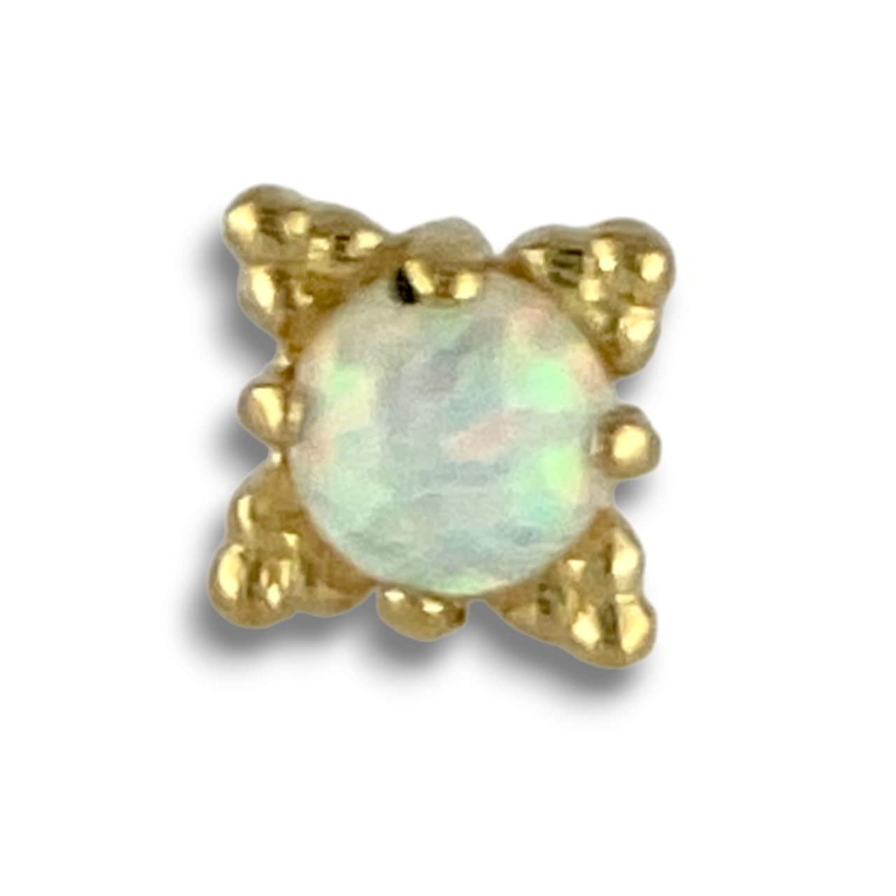 Anatometal Zia Cabochon Opal weiß Threadless