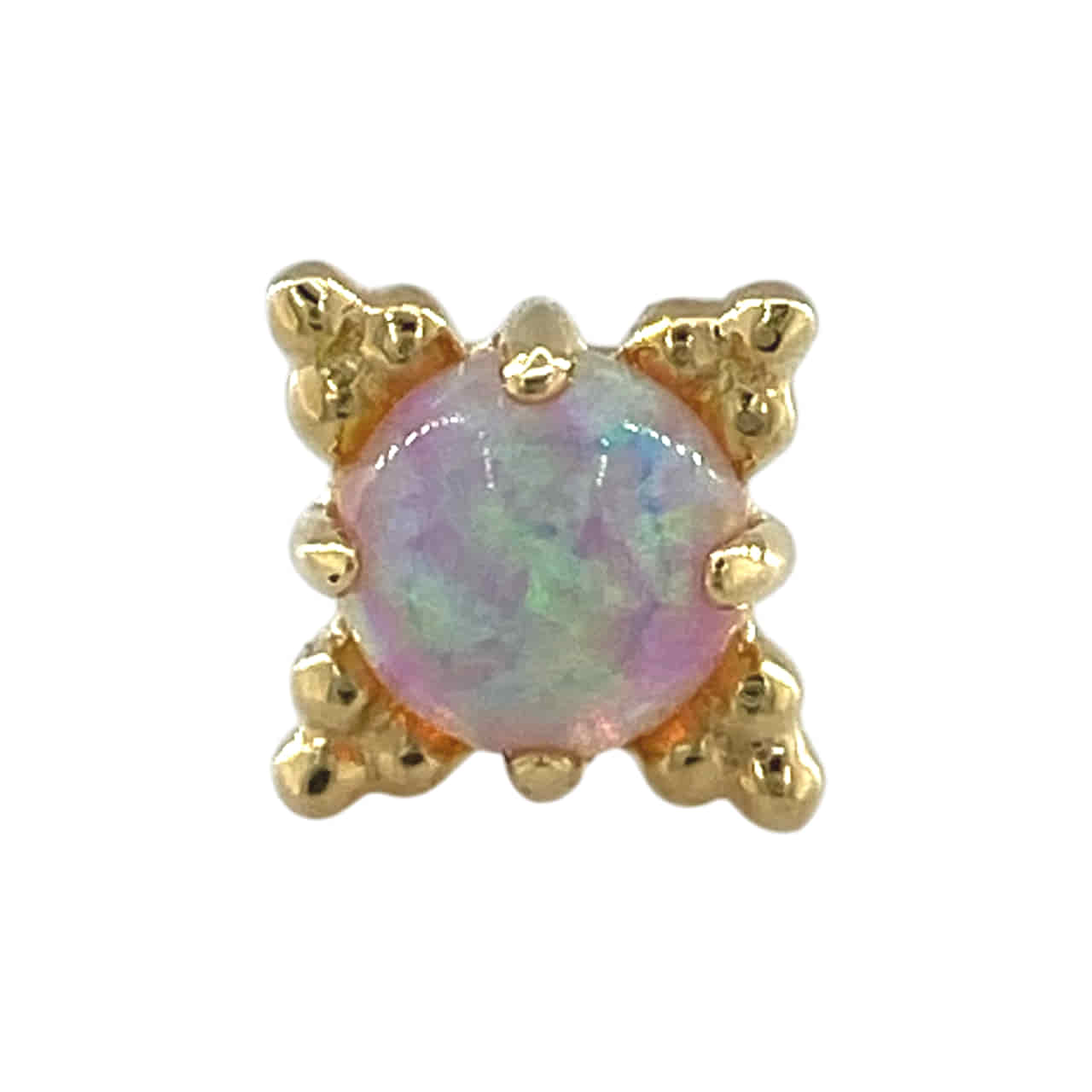 Anatometal Zia Light Pink Opal Gelbgold Threadless
