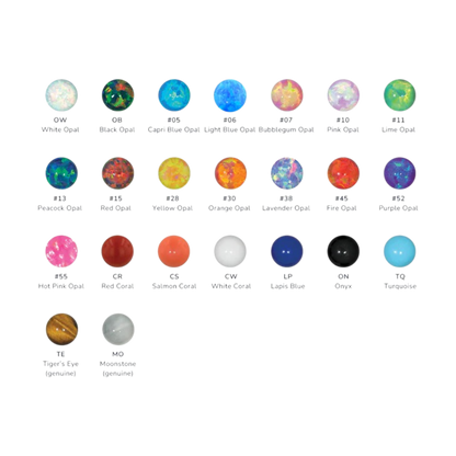 Neometal Cluster Titan 5 Gem White Opal Threadless