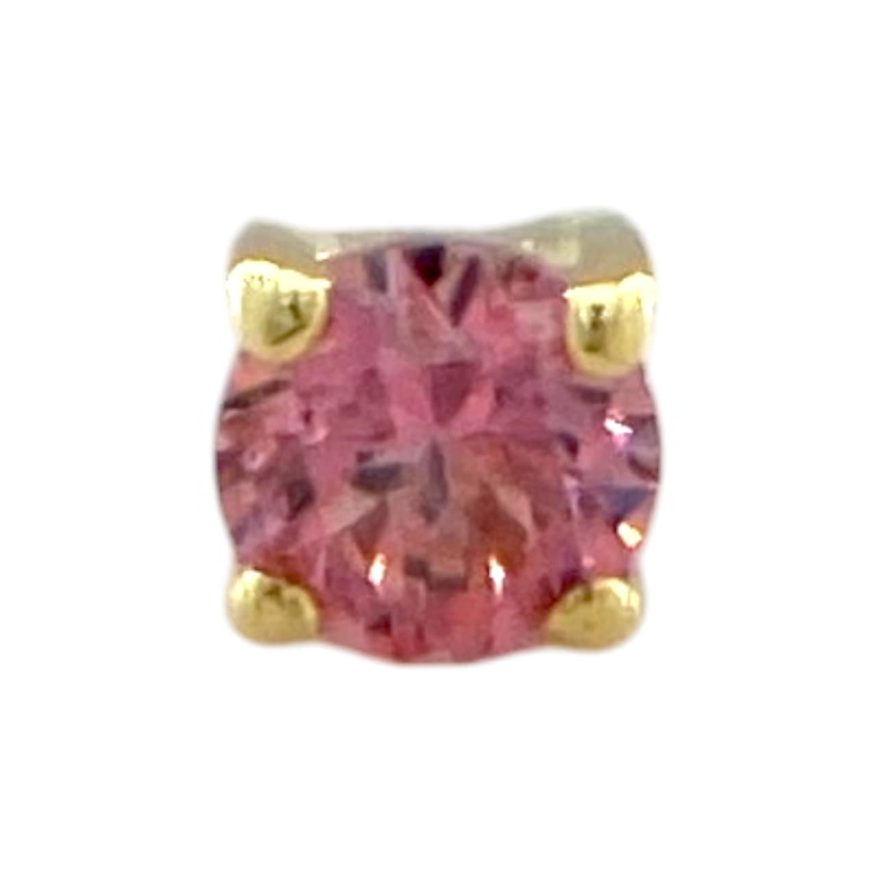 Anatometal Tiffany Gelbgold Salmon Pink Threadless