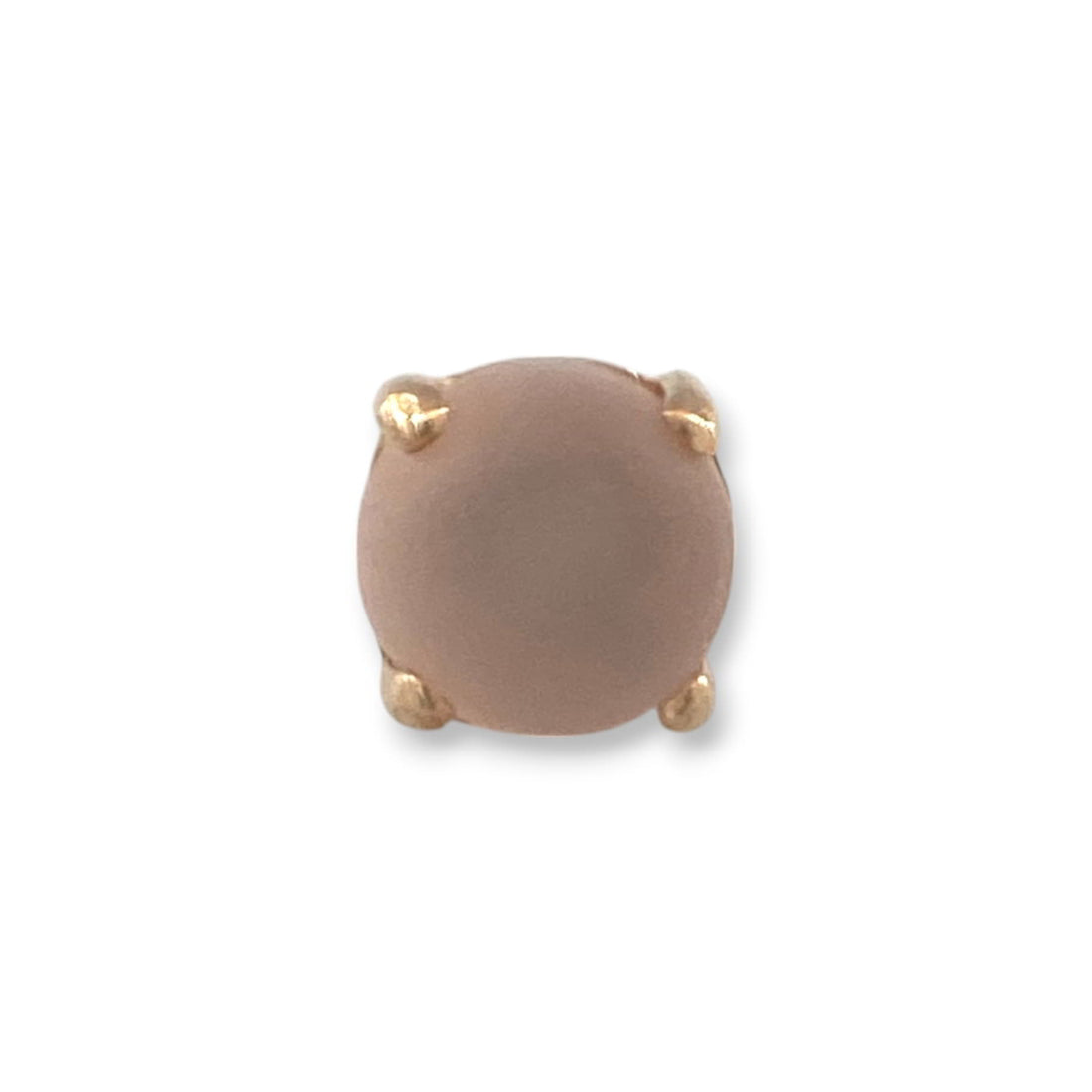 Anatometal Ziana Rose Quartz Cab Sandblasted Gelbgold Threadless