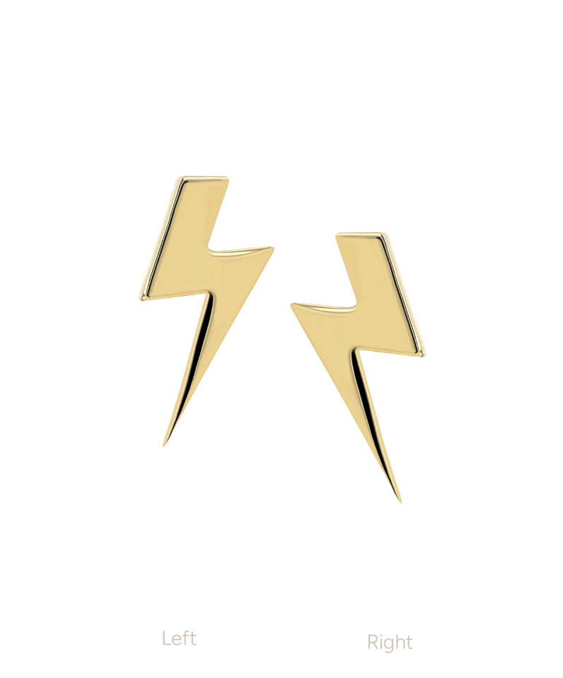 Anatometal Lightningbolt Gelbgold Threadless