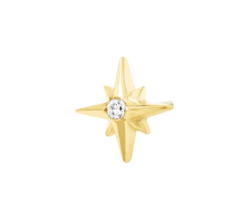 Junipurr Stella Gelbgold CZ Threadless