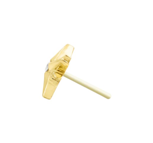 Junipurr Stella Gelbgold CZ Threadless