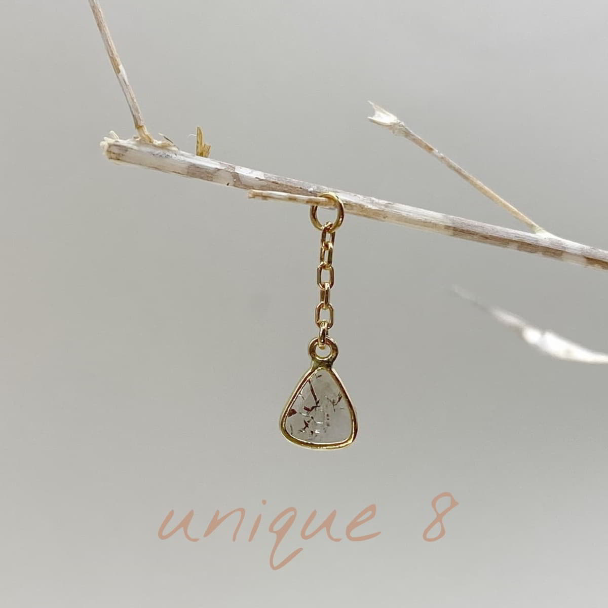 SevenFiveZero The Tern – Salt &amp; Pepper Diamond Slice – Unikat – 18k Gelbgold