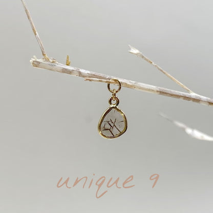 SevenFiveZero The Tern – Salt &amp; Pepper Diamond Slice – Unikat – 18k Gelbgold