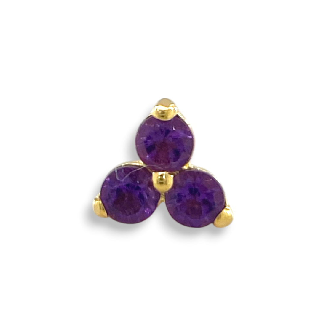 Anatometal Trio Amethyst Gelbgold Threadless
