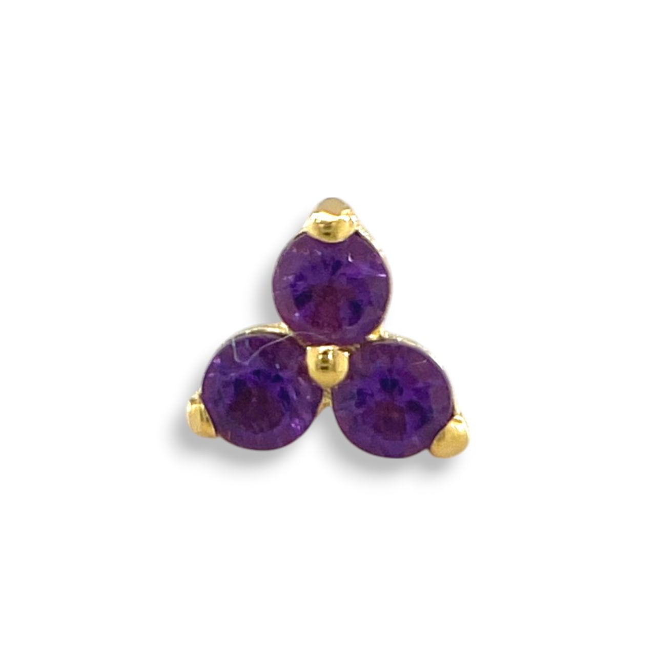Anatometal Trio Amethyst Gelbgold Threadless