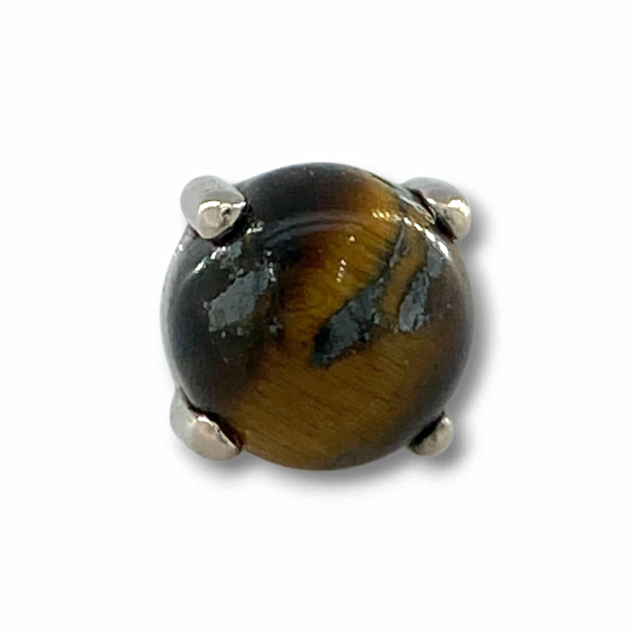 Anatometal Ziana Tigerauge Weißgold Threadless
