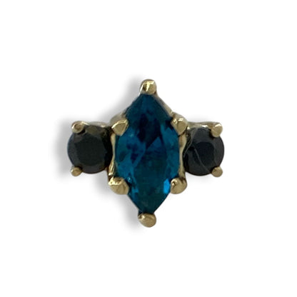 Anatometal Zia CZ Rosegold Threadless