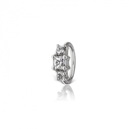 Diamond 2 mm Princess Ring Weißgold