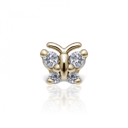 Diamond Butterfly Gelbgold Stecker