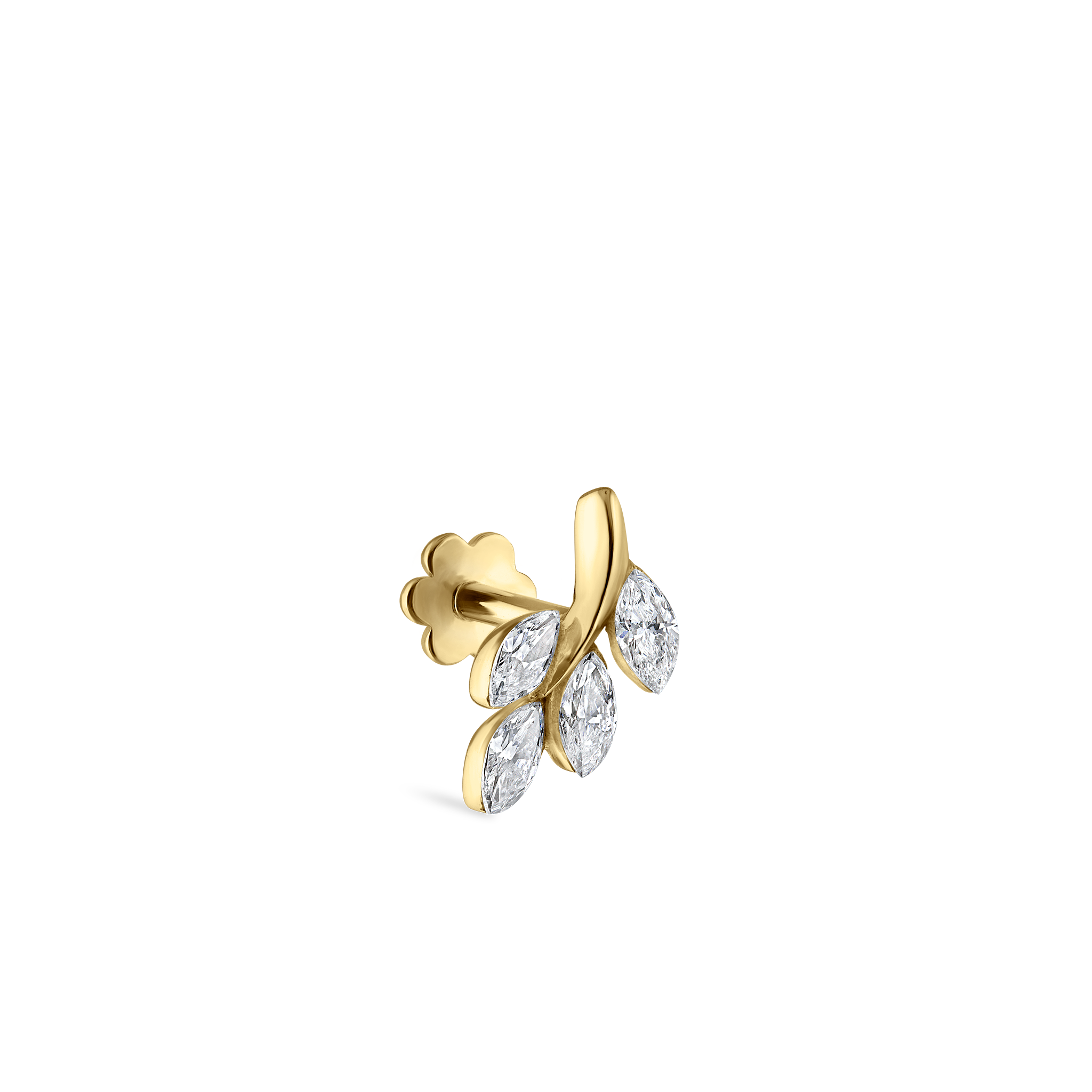 Maria Tash Diamond Vine Stecker Gelbgold