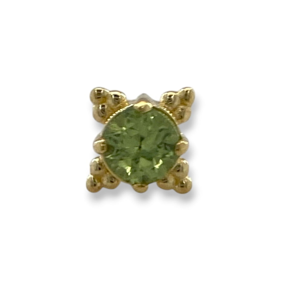 Anatometal 2,5mm Zia Peridot Faceted Gelbgold Threadless