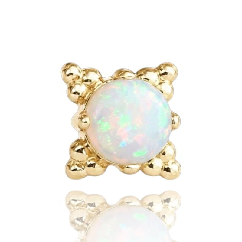 Anatometal Zia Cabochon Opal weiß Threadless
