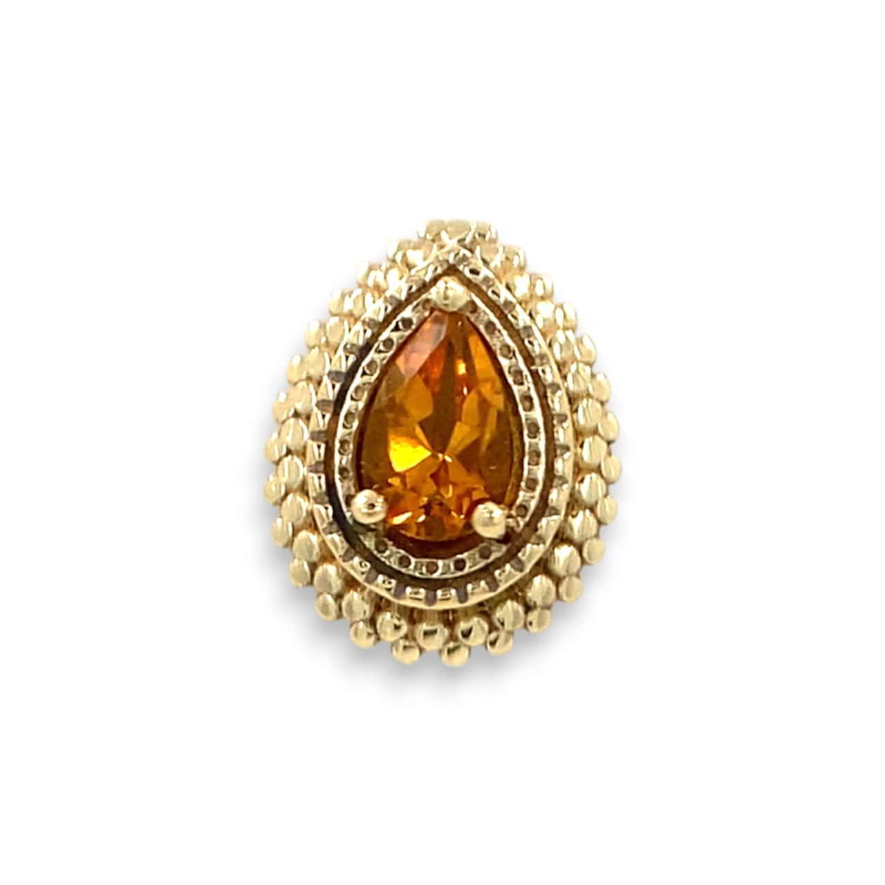 BVLA Afghan Mini Pear Citrine Gelbgold Threaded