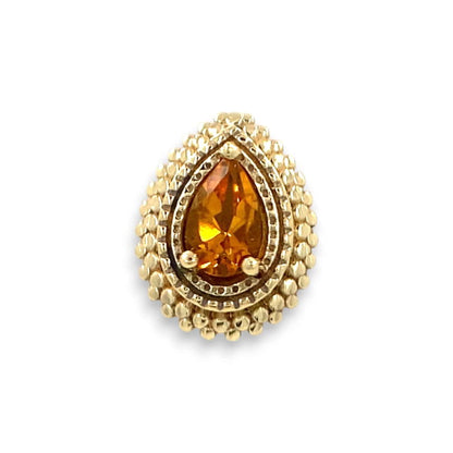 BVLA Afghan Mini Pear Citrine Gelbgold Threaded